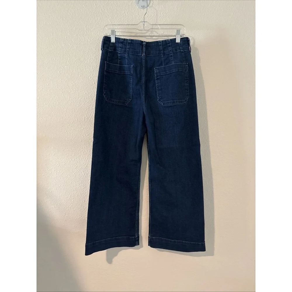 Maeve Colette Crop High-Rise Wide-Leg Jeans Size 30 Anthropologie - Picture 6 of 15